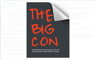 The Big Con: How Big Polluters are advancing a “net zero” climate agenda to delay, deceive, and deny – Corporate Accountability